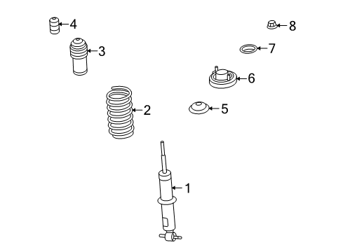 2009 Pontiac Solstice Struts & Components - Front Front Spring Diagram for 25849163