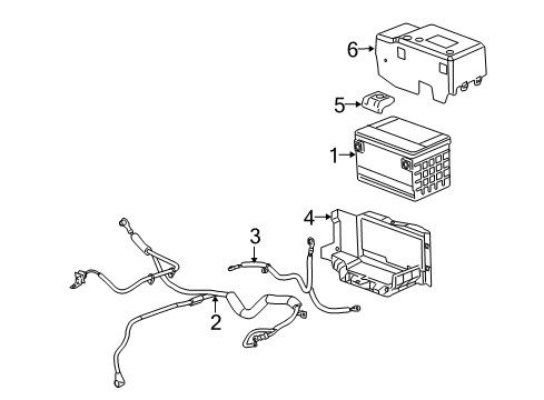 2010 Cadillac STS Battery Cable Asm-Battery Negative Diagram for 22786599