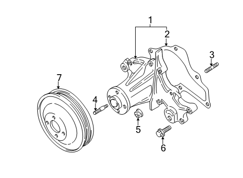 2000 Chevrolet Tracker Cooling System, Radiator, Water Pump, Cooling Fan Bolt, Stud M6X1X20 (On Esn) Diagram for 91177712