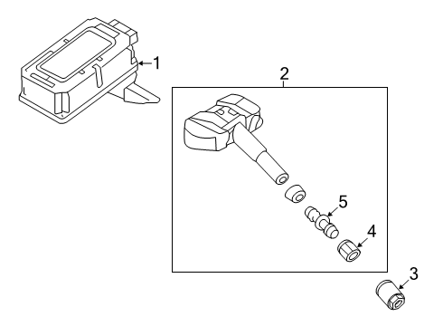 2015 Kia Cadenza Tire Pressure Monitoring Tire Pressure Monitoring Sensor Module Assembly Diagram for 958003R300