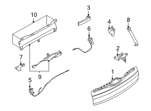 2007 BMW X5 Lift Gate Support Diagram for 51247149618