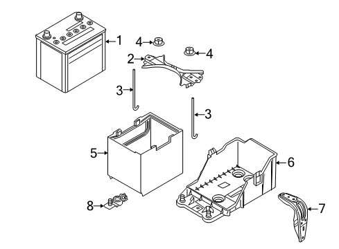 2018 Toyota Yaris iA Battery Positive Term Diagram for 90118-WB091