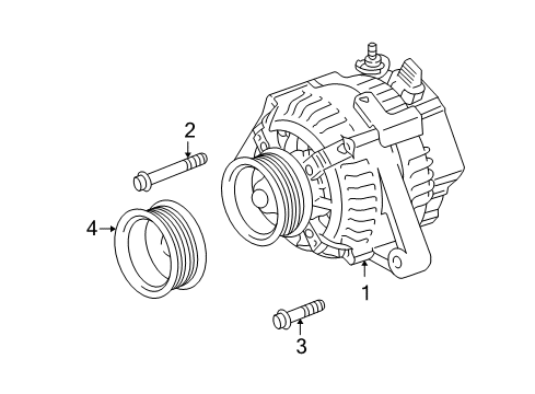 2006 Toyota Camry Alternator Pulley Mount Bolt Diagram for 91511-J0840