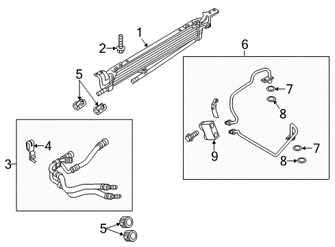 2014 Ford Taurus Trans Oil Cooler Transmission Cooler Diagram for DG1Z-7A095-C