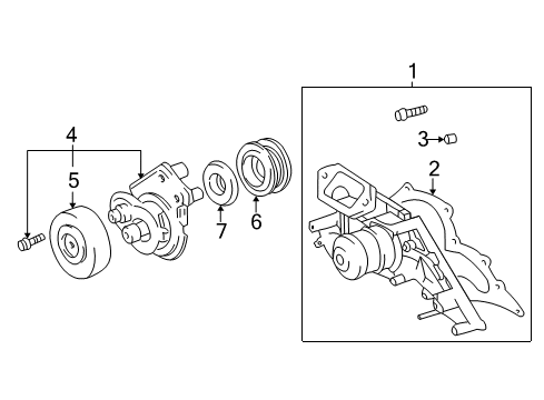 2004 Toyota Tundra Belts & Pulleys Pin, Ring Diagram for 90253-11021