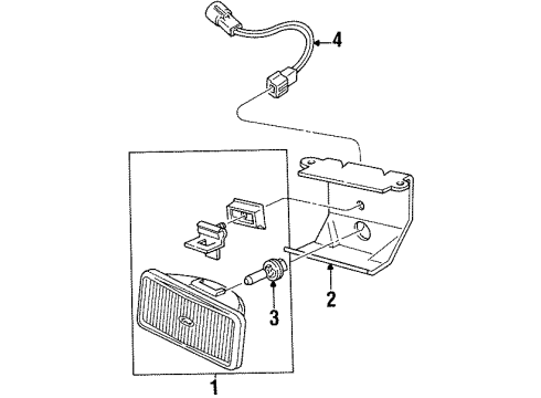 1995 Ford Windstar Bulbs Fog Lamp Diagram for F58Z15200A