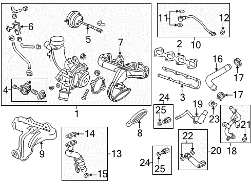 2016 Chevrolet Trax Turbocharger By-Pass Valve Diagram for 55507184