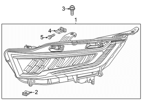2021 Honda Odyssey Headlamps Nut Special Diagram for 33105-TZ3-A01