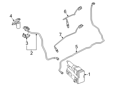 2021 BMW X1 Powertrain Control Breather Line Diagram for 16137348326