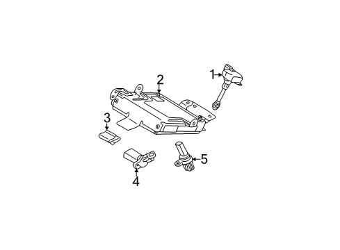 2004 Nissan Altima Powertrain Control Crankshaft Position Sensor Diagram for 23731-AL670