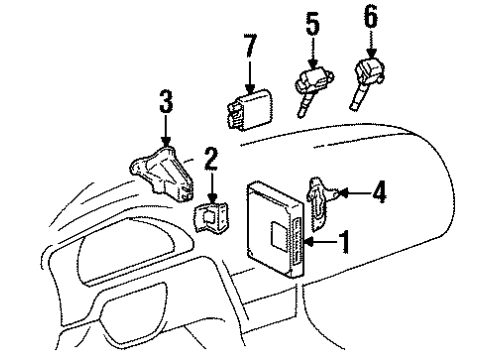 1999 Toyota Avalon Ignition System ECM Diagram for 89661-07232-84