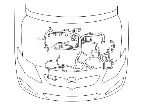 2015 Toyota Corolla Wiring Harness Engine Harness Diagram for 82121-0Z421