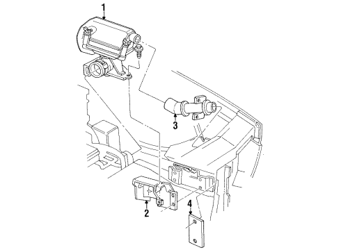 1990 Oldsmobile Cutlass Supreme Air Intake Duct Asm-Front Air Intake (W/Support) Diagram for 24570344