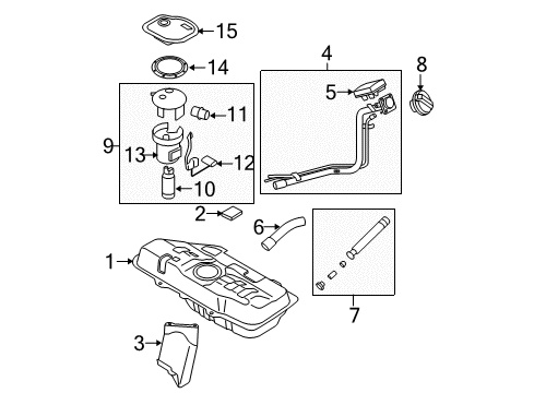 2011 Hyundai Accent Fuel Supply Valve Assembly-Fuel Shut-Of Diagram for 311601E550