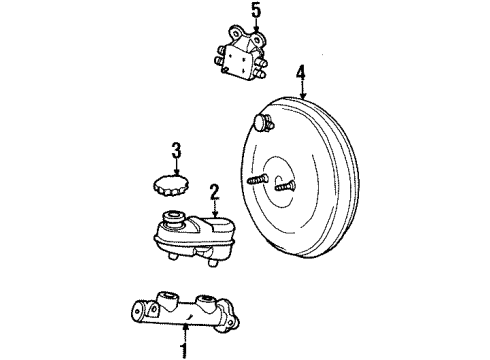 1999 Ford Taurus Hydraulic System Power Booster Diagram for XF1Z-2005-AA