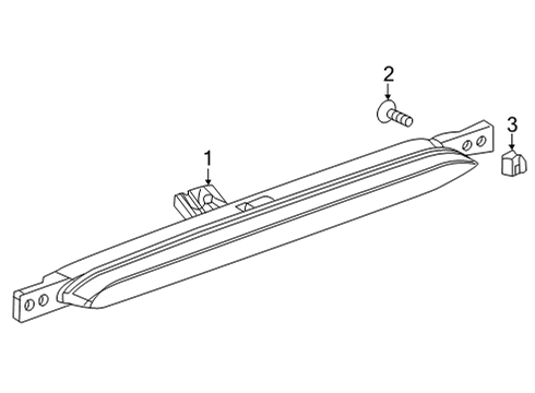 2021 Chevrolet Trailblazer High Mount Lamps High Mount Lamp Diagram for 42731793