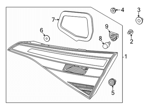 2022 Honda Civic Backup Lamps LIGHT ASSY-, R- LID Diagram for 34150-T20-A01