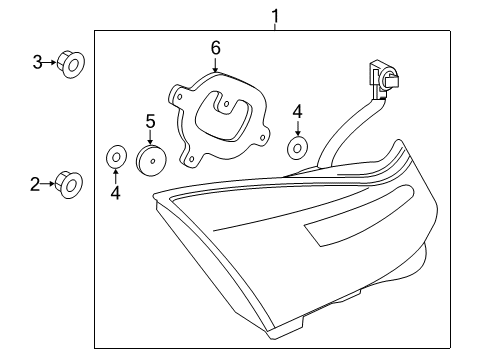 2016 Infiniti Q70 Backup Lamps Combination Lamp Assy-Rear, RH Diagram for 26550-4AN0A
