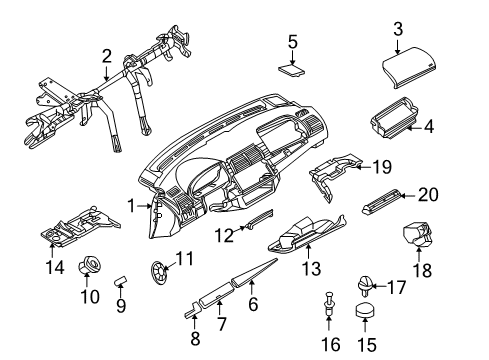 2005 BMW X5 Instrument Panel Lock Diagram for 51711916197