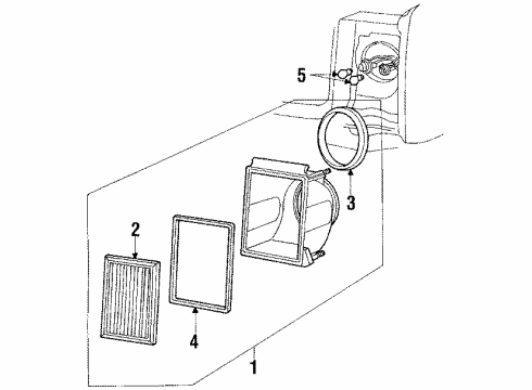 1985 Ford LTD Tail Lamps, Backup Lamps Lens Diagram for E3AZ13451A