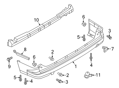 2017 Chevrolet City Express Parking Aid Reverse Sensor Diagram for 19317913