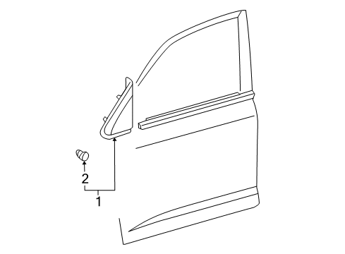 2019 Toyota Land Cruiser Exterior Trim - Pillars, Rocker & Floor Pillar Trim Diagram for 60117-60020