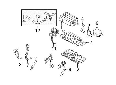 2010 Hyundai Genesis Powertrain Control Bracket-O2, RH Diagram for 94760-3F110