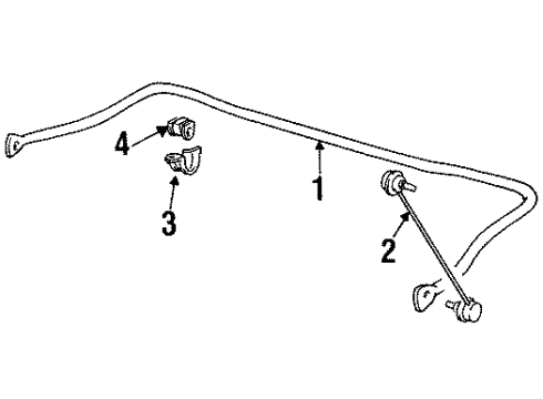 1995 BMW 850Ci Stabilizer Bar & Components - Front Stabilizer Rubber Mounting Diagram for 31352227365