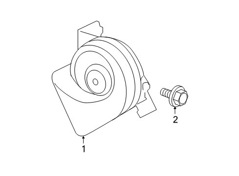 2010 Chevrolet HHR Horn Horn Diagram for 84501956