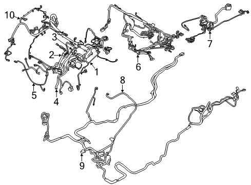 2017 Ford Fusion Wiring Harness Wire Harness Diagram for HG9Z-14401-C