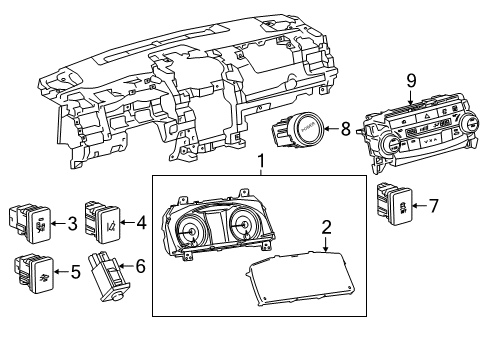 2015 Toyota Camry Instruments & Gauges Switch Diagram for 84770-06020