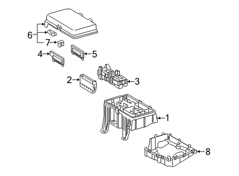 2019 Lexus LX570 Fuse & Relay Relay, Integration Diagram for 82641-60090