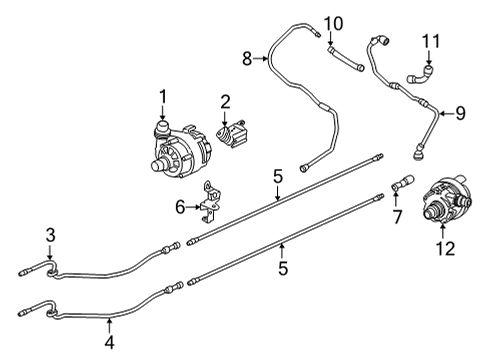 2018 BMW i3s Water Pump Hose, Power Electronics-E-Machine Diagram for 17127636413