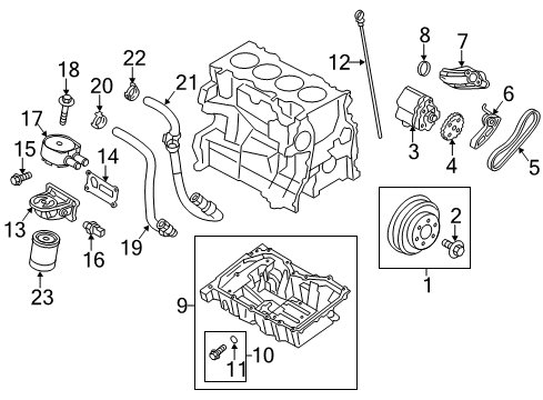 2013 Ford Explorer Senders Inlet Hose Clamp Diagram for -W527362-S444