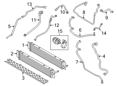 2019 BMW i8 Radiator & Components Hose, Charge Air Cooler-Heat Exchanger Diagram for 17127640852