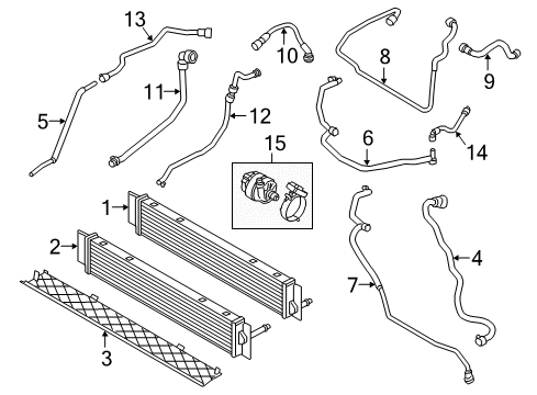 2019 BMW i8 Radiator & Components Engine Water Pump Diagram for 11518600442