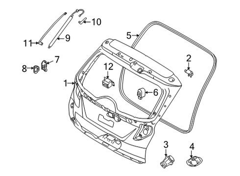 2022 Hyundai Tucson Gate & Hardware DRIVE UNIT ASSY-PWR T/GATE, LH Diagram for 81831-N9100