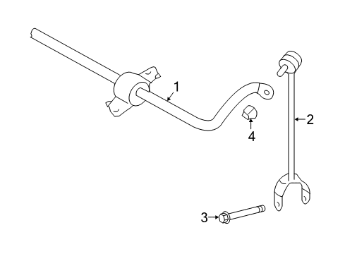 2021 Lexus LC500 Stabilizer Bar & Components - Rear Bar Sub-Assembly, RR Sta Diagram for 48805-11020