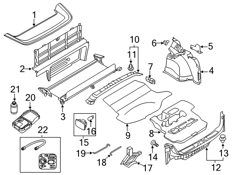 2011 Nissan Murano Bulbs Bulb Diagram for 26296-9B90D