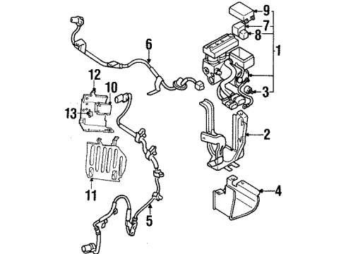 1997 Eagle Talon Anti-Lock Brakes Electrical Relay Diagram for MB399789