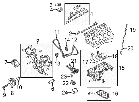 2012 Infiniti M56 Filters Guide-Oil Level Gauge Diagram for 11150-1CA0A