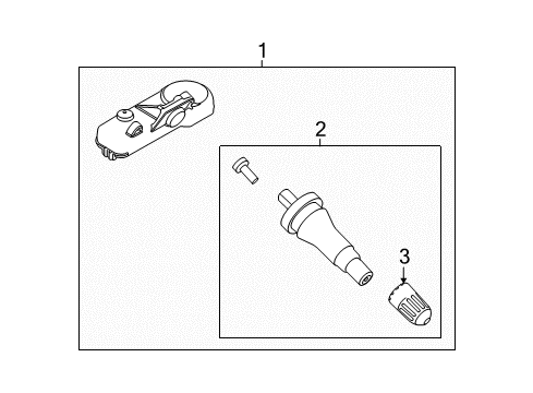 2014 Ford Mustang Tire Pressure Monitoring Tire Pressure Sensor Diagram for DR3Z-1A189-A