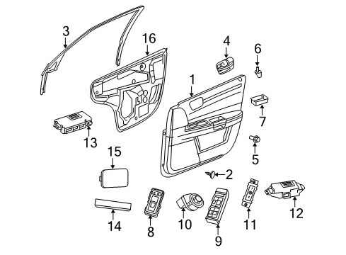 2008 Dodge Charger Power Seats Switch-Mirror Diagram for 4602788AA