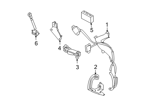 2010 Nissan Versa Communication System Components Bracket Diagram for 25233-EM32A