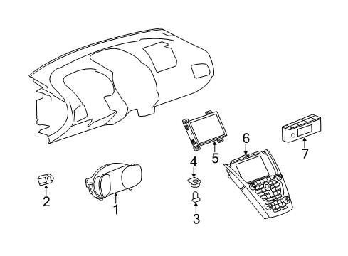 2016 Chevrolet Equinox Navigation System Control Panel Diagram for 84096694