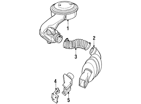 1984 Pontiac 6000 Air Intake Cleaner - Air Diagram for 25043138