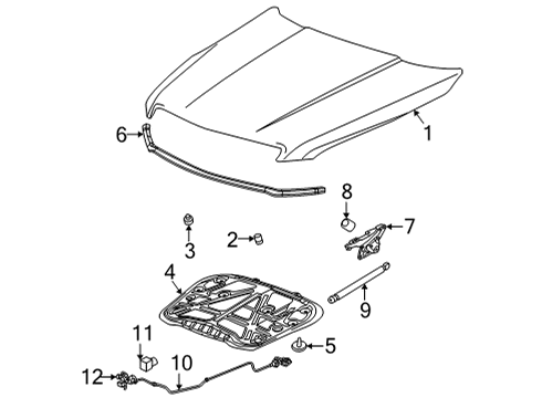  HOOD ASM-. Diagram for 84879189