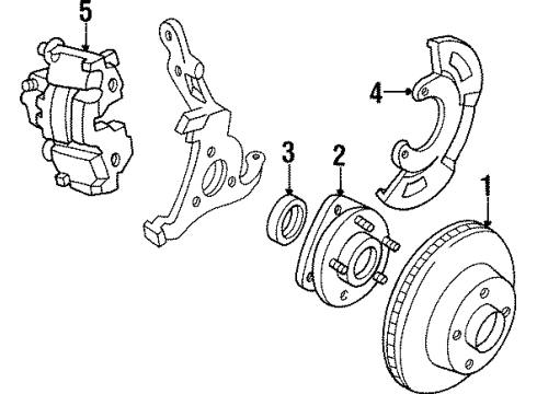 1985 Oldsmobile Cutlass Ciera Front Brakes Hose, Rear Brake Diagram for 10032603