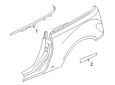 2006 Chrysler PT Cruiser Exterior Trim - Quarter Panel WEATHERSTRIP-Quarter Window Belt Diagram for 5067152AG