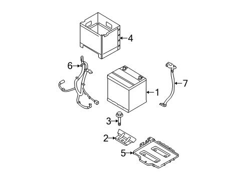 2007 Hyundai Accent Battery Insulation Pad-Battery Diagram for 371121G100